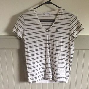 Women’s lacoste stripe T-shirt